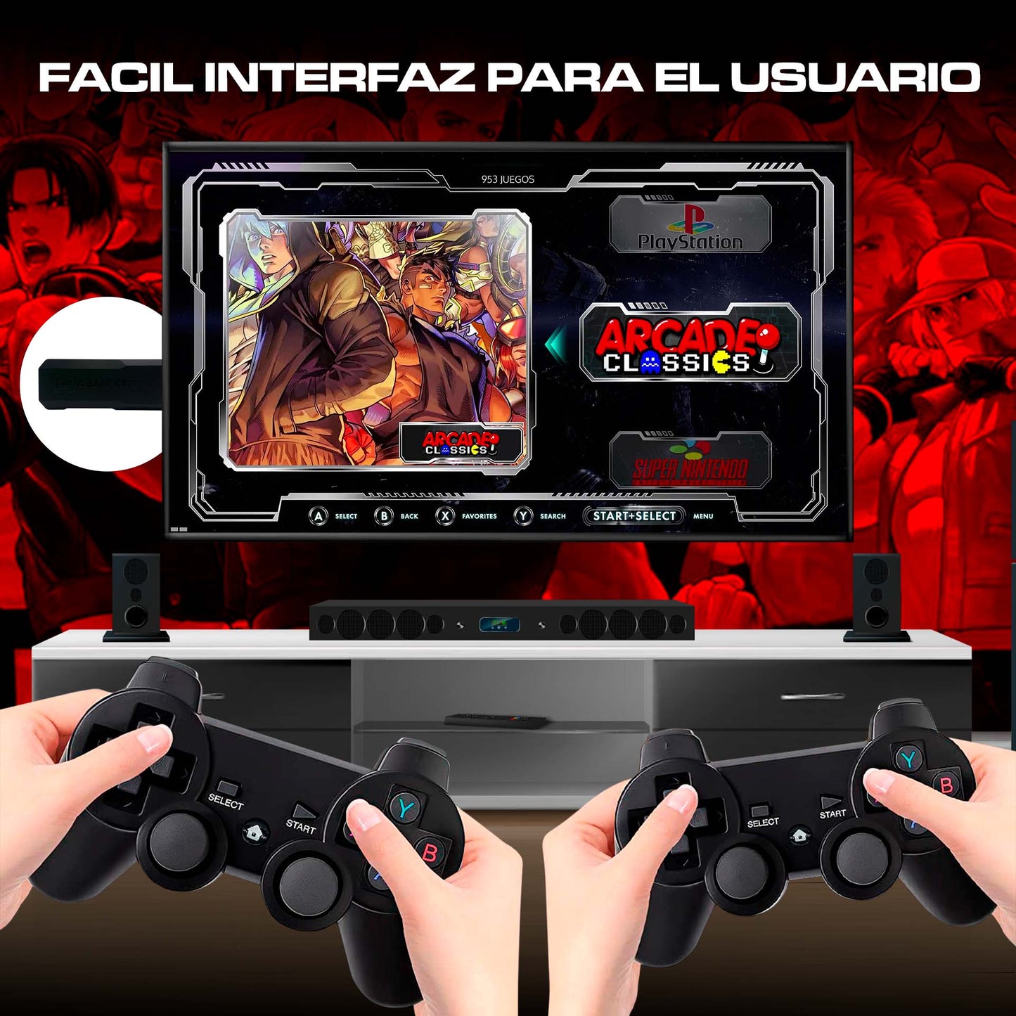 Consola Retro GAME STICK ADVANCE X2 PLUS VERSION 2024 (+ DE 40.000 JUEGOS)