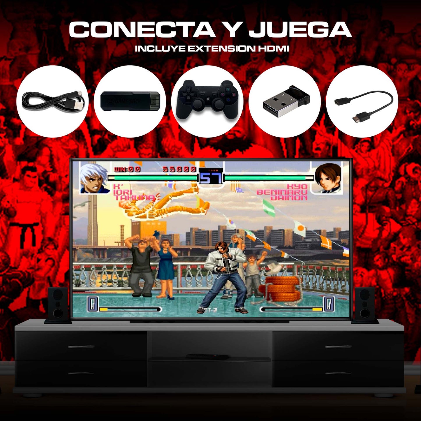 Consola Retro GAME STICK ADVANCE X2 PLUS VERSION 2024 (+ DE 40.000 JUEGOS)