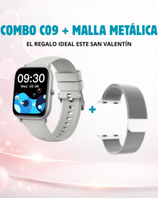 COMBO Smart Watch C09 + Malla Metálica