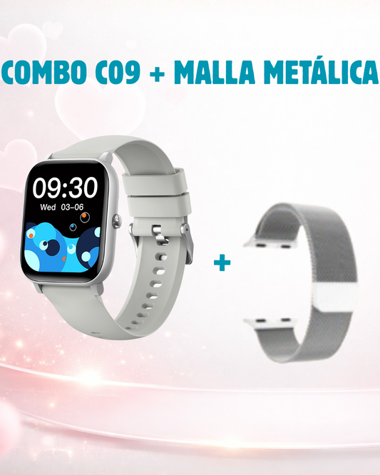 COMBO Smart Watch C09 + Malla Metálica