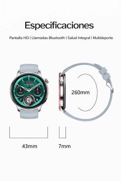 Smart Watch HK36 Con Malla Metálica