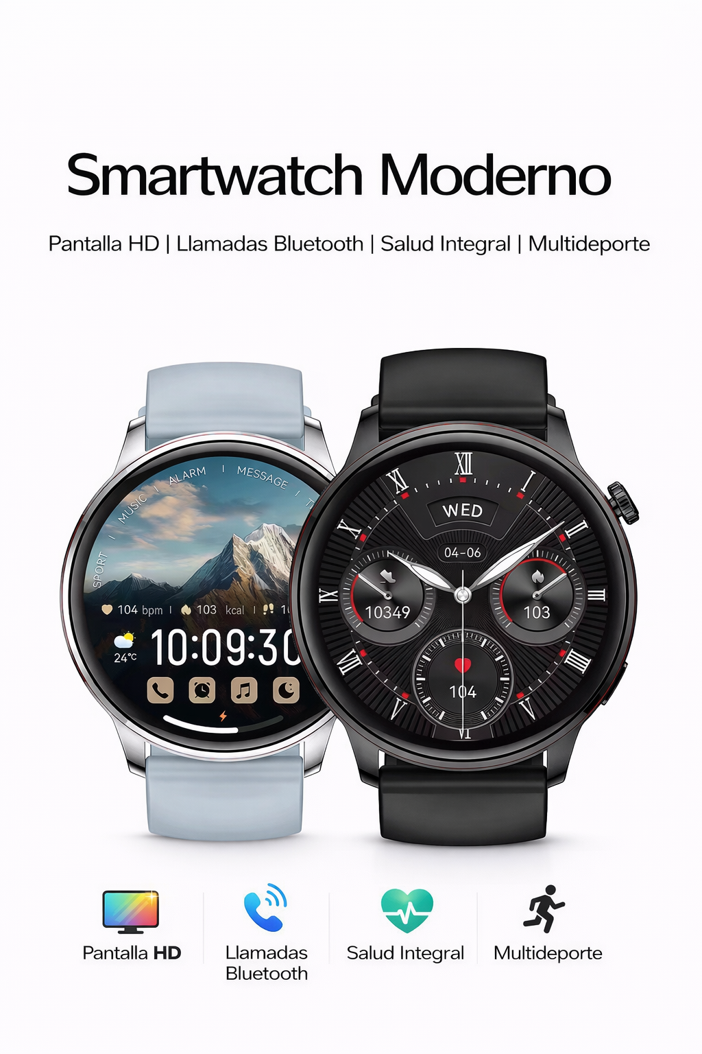 Smart Watch HK36 Con Malla Metálica