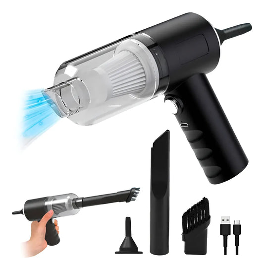 Aspiradora Auto Mini Recargable Usb 2 En 1 Inalámbrica
