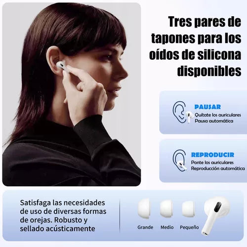 AURICULARES INALÁMBRICOS CON PANTALLA TÁCTIL Y CANCELACIÓN DE RUIDO