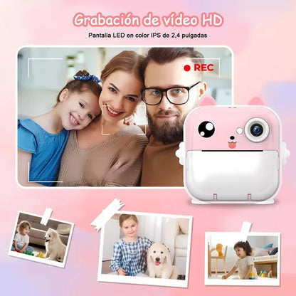 Camara Infantil Mini Impresora Instantánea