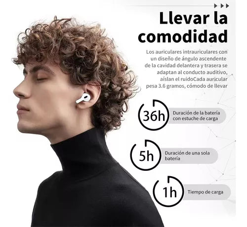 AURICULARES INALÁMBRICOS CON PANTALLA TÁCTIL Y CANCELACIÓN DE RUIDO