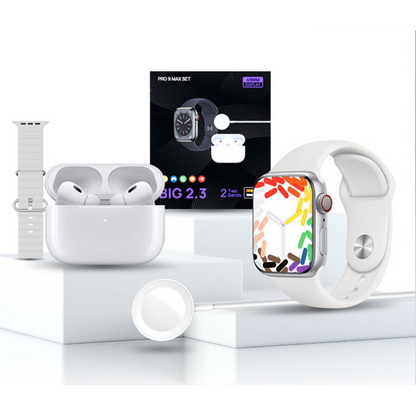 KIT SMART WATCH 10 PRO MAX + 2 MALLAS + AURICULARES