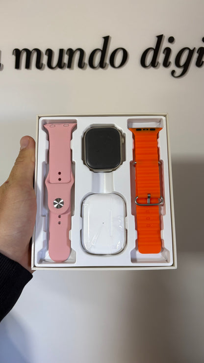 KIT SMART WATCH 10 PRO MAX + 2 MALLAS + AURICULARES