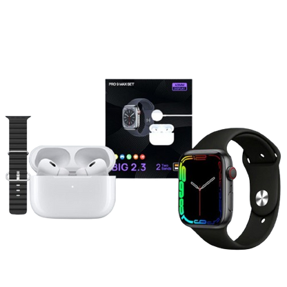 KIT SMART WATCH 10 PRO MAX + 2 MALLAS + AURICULARES