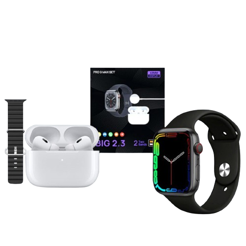 KIT SMART WATCH 10 PRO MAX + 2 MALLAS + AURICULARES