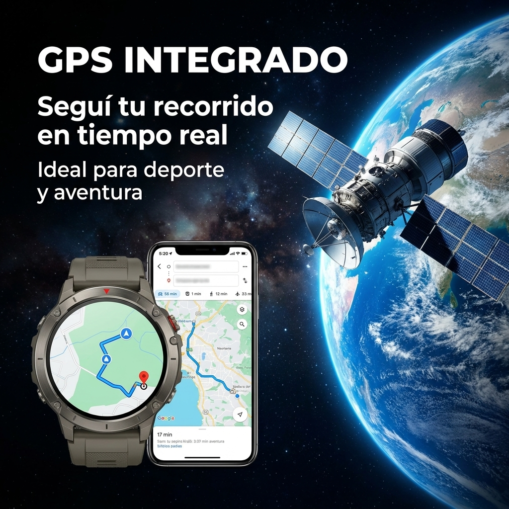SMART WATCH DM59 CON GPS INTEGRADO Y CARGA DE MAPAS