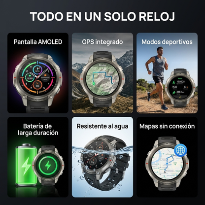 SMART WATCH DM59 CON GPS INTEGRADO Y CARGA DE MAPAS