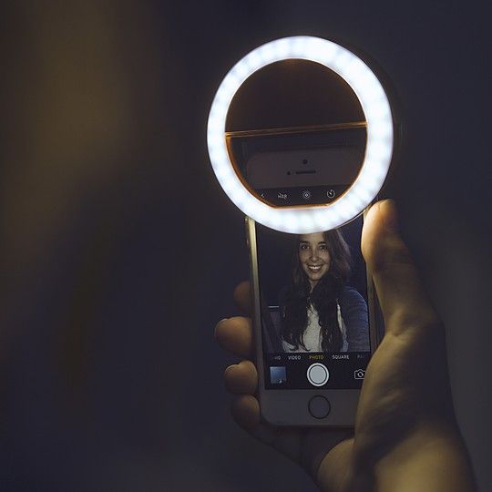 Mini aro de luz led para smartphone